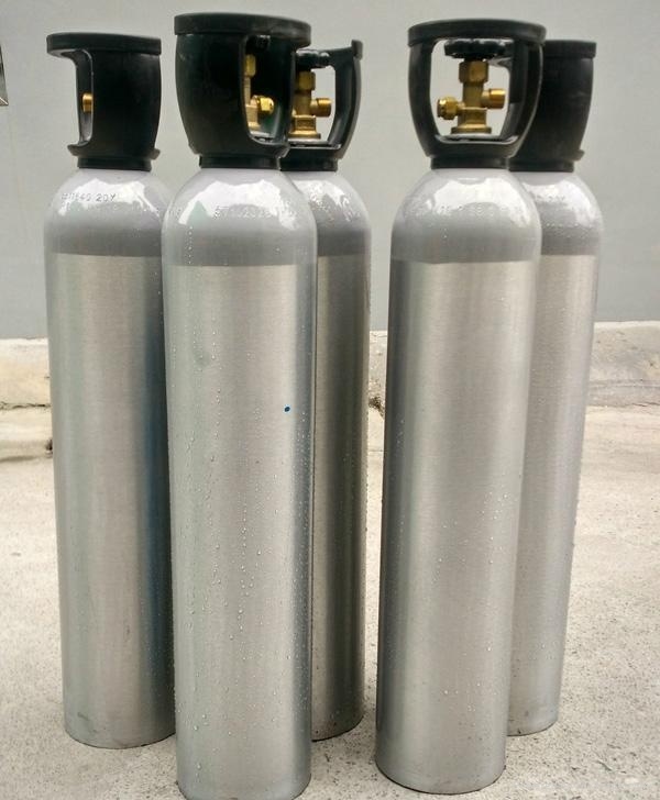 10 liter high pressure aluminum CO2 (carbon dioxide) cylinders EN ISO7866