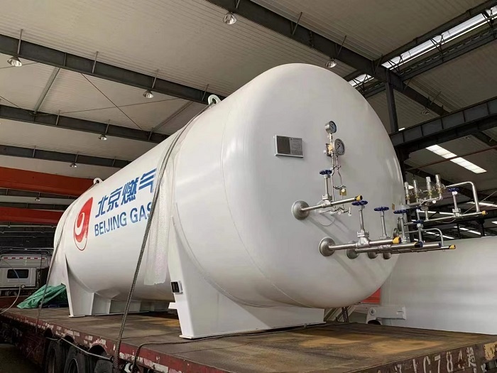 10m3 0.8MPa Horizontal Cryogenic LNG Storage Tanks GB standards