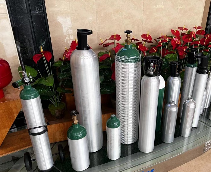 8 liter 150bar beverage grade carbon dioxide aluminum bottles CGA-320 valve CO2 cylinders