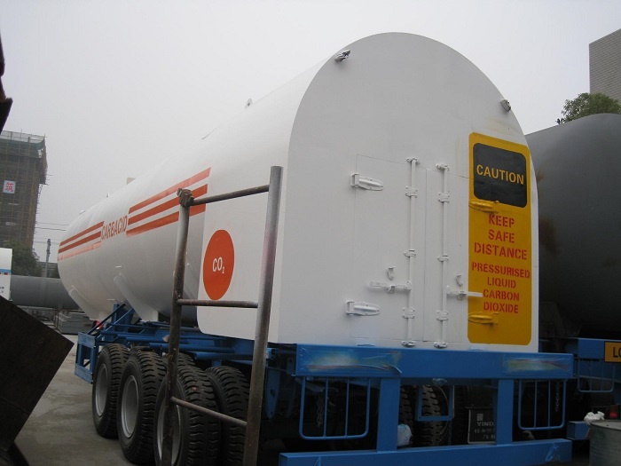 20 Ton Liquid Carbon Dioxide CO2 Semi-trailers LCO2 Road Tankers