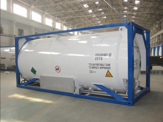 20ft 16bar cryogenic liquid oxygen/ nitrogen/ argon ISO tank containers ASME code