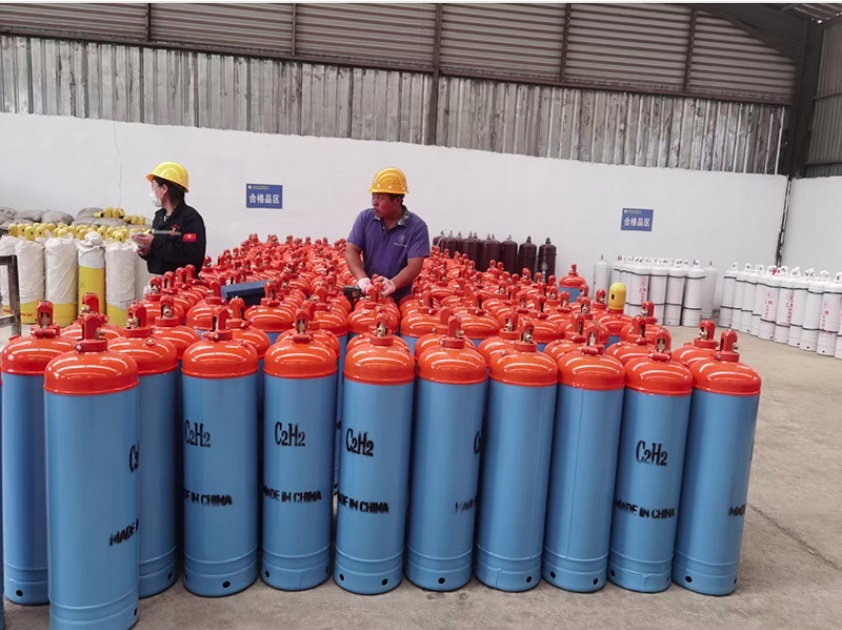 7.2KG Dissolved C2H2 Acetylene Gas Cylinders ISO3807 Standards