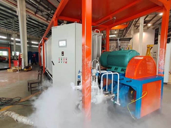 800L/h 120MPa High Pressure Liquid Nitrogen Pump SKid with LIN Vaporizer for Oil&Gas Industry