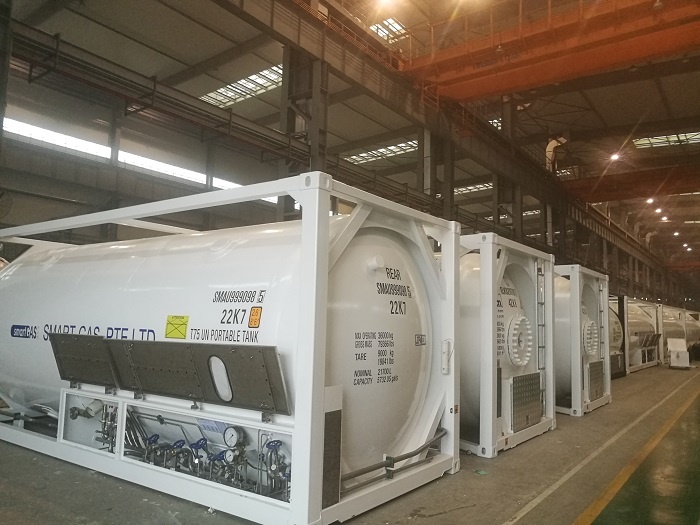 T75 20feet ISO Tank Container for LOX/ LIN/ LAr/ LCO2/ LN2O