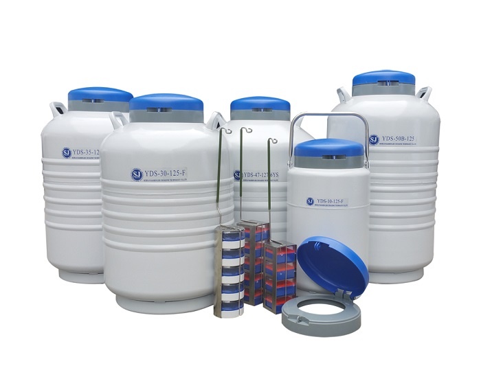 Portable Liquid Nitrogen Dewar Tanks for Biological Sample Storage and Transportation