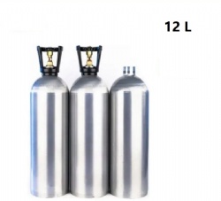 12 liter 124bar Food Grade Aluminum CO2 Cylinders for Beverage Service